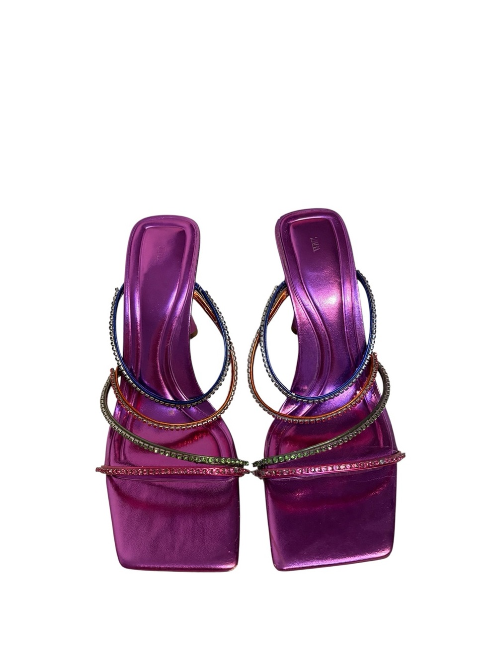 Metallic Purple strappy heels